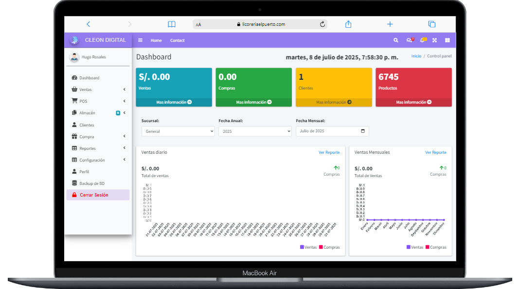 Sistema de venta de control interno